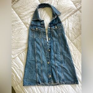 ZARA denim mini dress.